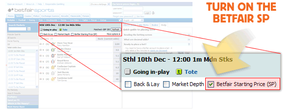 Switch on the Betfair SP